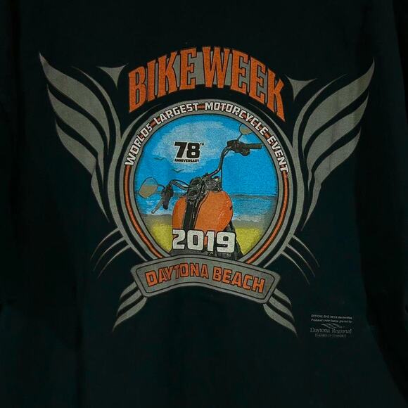2019 Daytona Beach Bike Week Tee Shirt - Picture 3 of 6